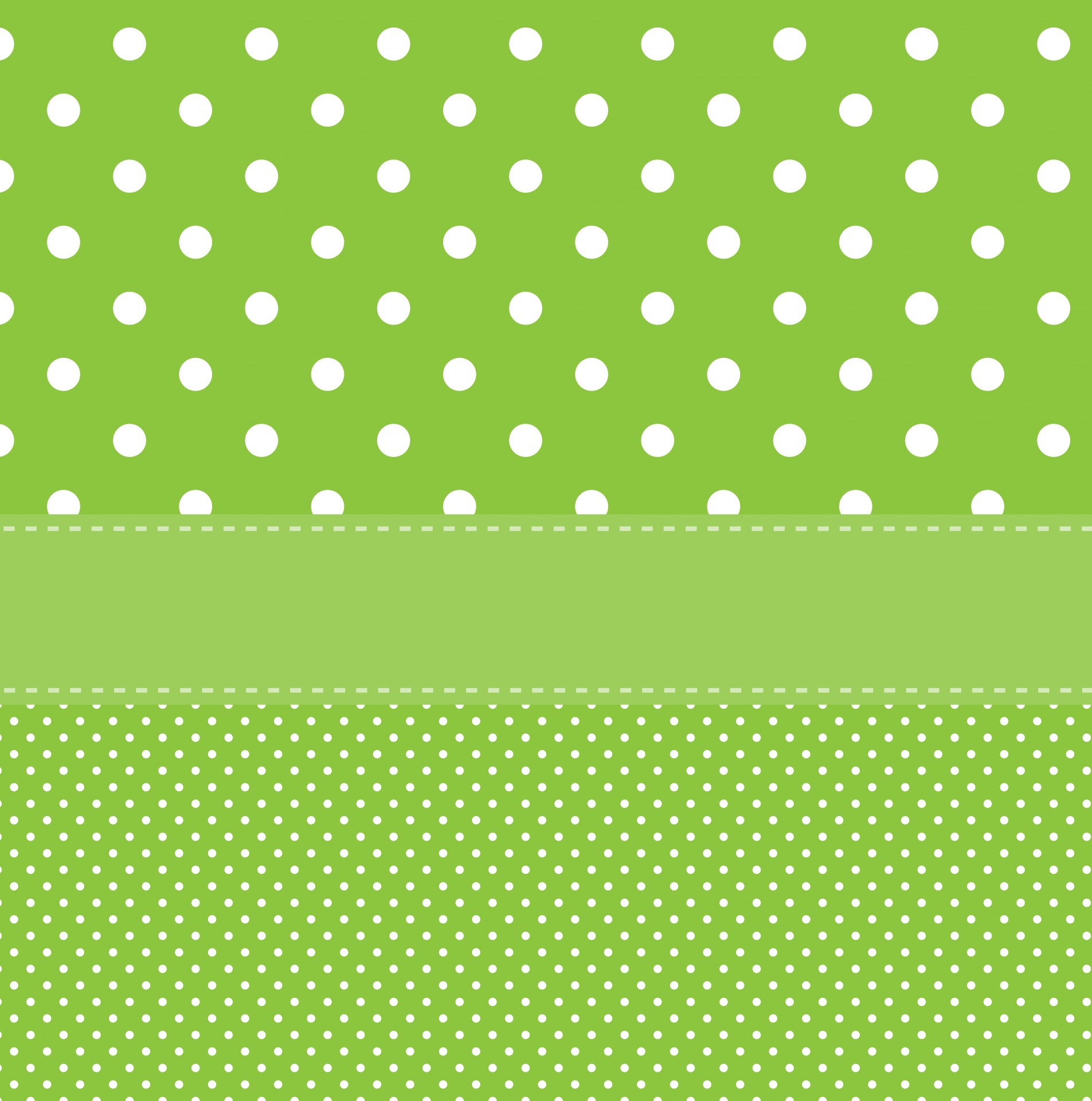 Beautiful green and white polka dots wallpaper background card template