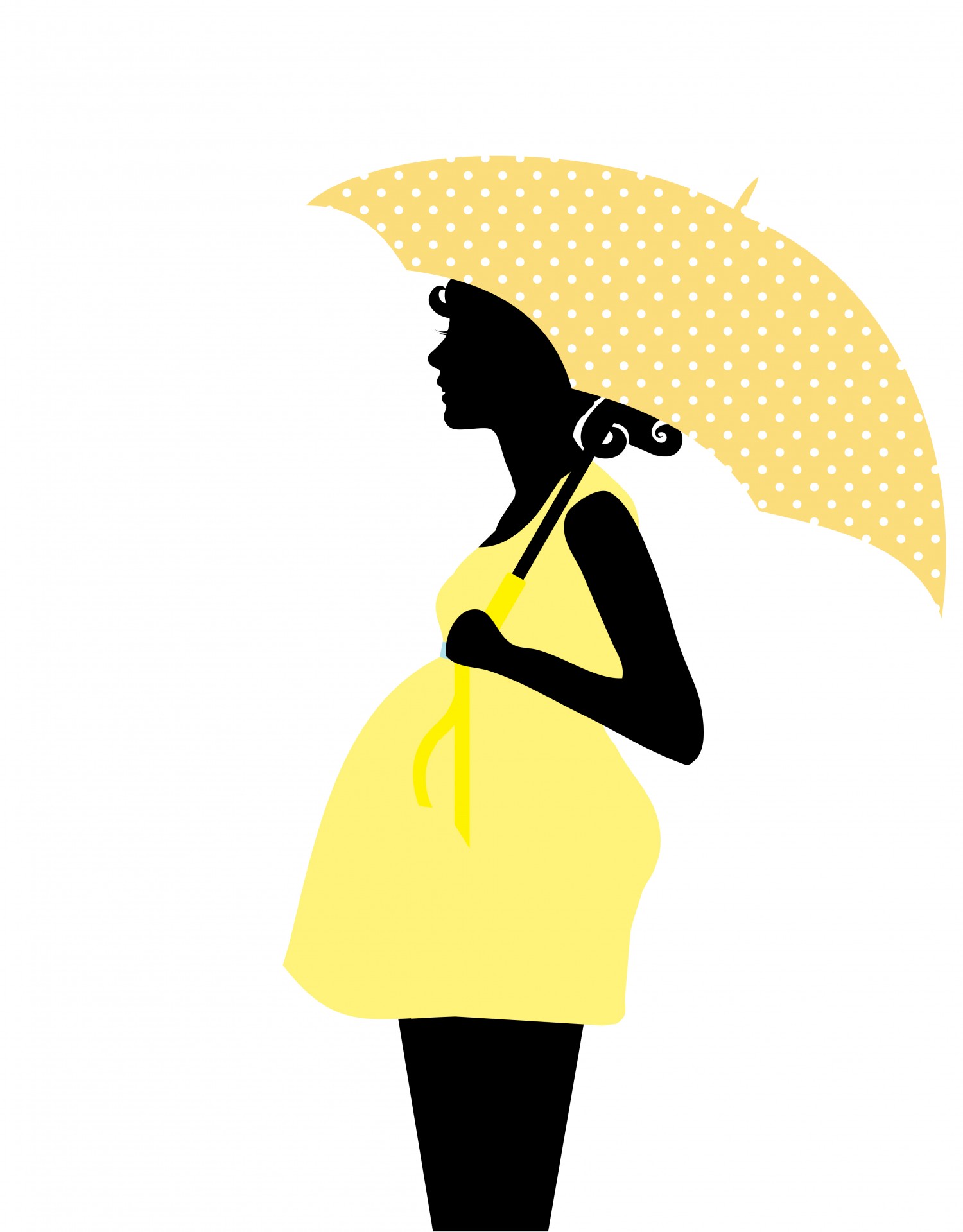 Pregnant Woman Silhouette Clipart