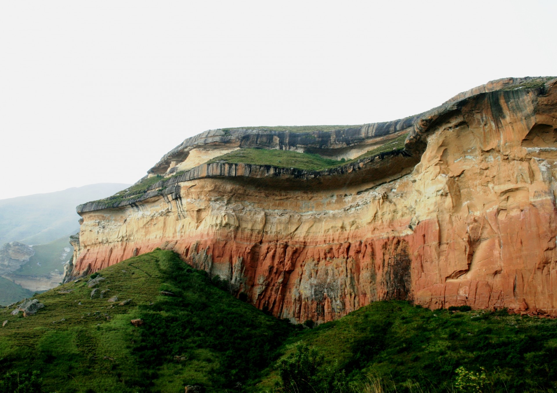Sandstone cliff face, Golden Gate National Park, Free State, S Africa.
