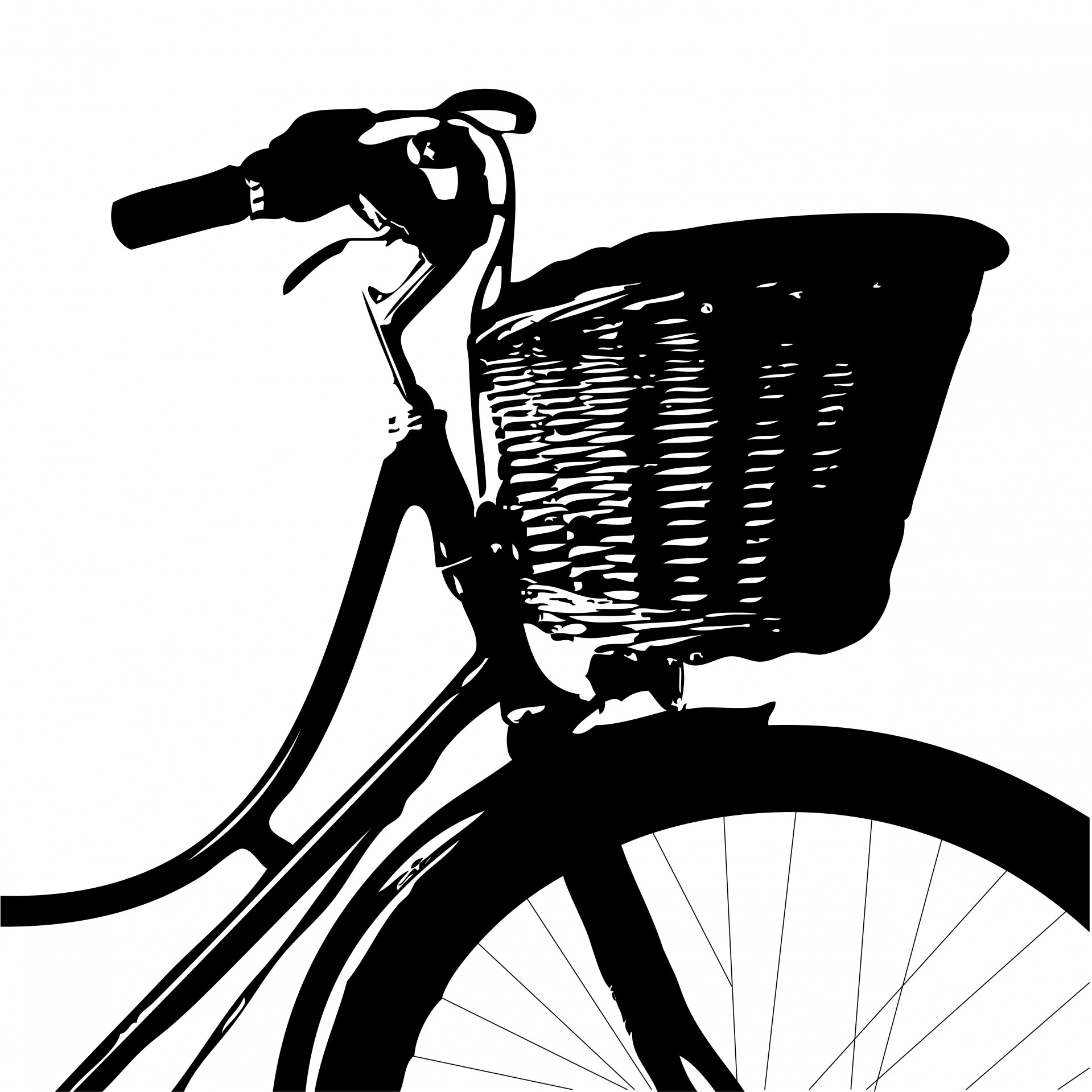 Vintage Bicycle Black Silhouette