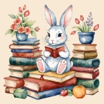 A Bunny And His Books A402