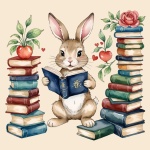 A Bunny And His Books A403