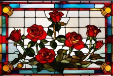 Blooming Red Roses
