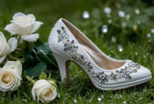 High Heel White Shoe