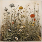 Rustic Wildflower Art Print