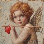 Vintage Cupid Digital Painting