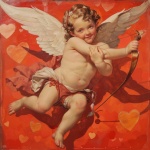 Vintage Cupid Digital Painting