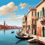 Travel Poster Of Venice Italy