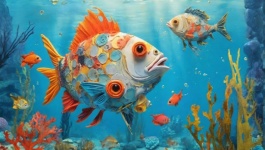 Surreal Marine Life Fish Art