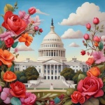 US Capital Building Floral Art