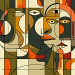 Picasso Style Face Portraits Art