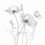Flower Line Art Drawing