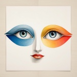 Abstract Woman&039;s Eyes Poster Art