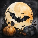 Halloween Bats Background Art