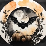 Halloween Bats Background Art