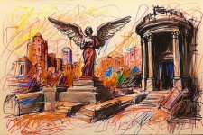 Urban Angel Sketch Art Print