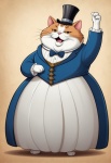 Funny Male Opera Singer Fat Cat