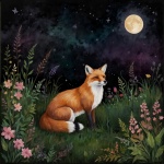 Whimsical Red Fox Art Print