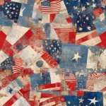 Americana Stars And Stripes Pattern