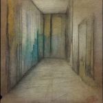 Abstract Empty Hallway Art Print
