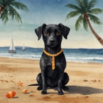 Summer Dog At The Beach