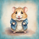 Cute Hamster Art Print