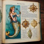 Nautical Mermaid Textbook Art