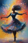 Black Woman Dancing Art Print