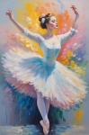 Ballerina Pastel Painting Art Print