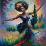Elegant Black Woman Dancer