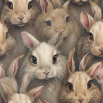 Pattern Of Rabbit Portrait Art