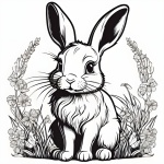 Cute Bunny Cartoon Sketch