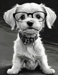 Cute Dog With Glasses