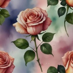 Pink Roses Seamless Pattern