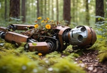 Robot Forest 3D Science Fiction
