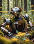 Robot Forest Science Fiction