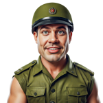 Soldier, Caricature, Army, Png
