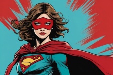 Super Hero Woman Art