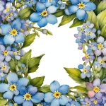 Forget-me-not Flowers Wreath