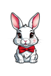 White Bunny Easter Clipart