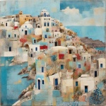 Santorini Greece Travel Poster