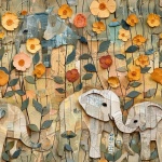 Mixed Media Elephant Art