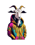 Goat In Hoodie Clipart