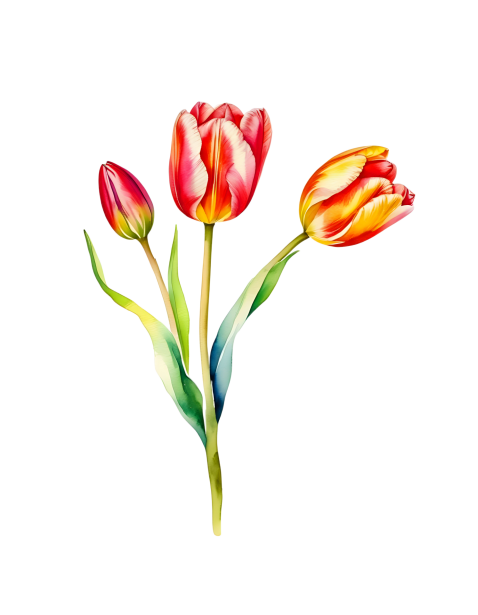 Tulips Flowers Clipart Png Free Stock Photo - Public Domain Pictures