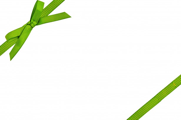 Fiocco verde su sfondo bianco Immagine gratis - Public Domain Pictures