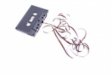 Audio Cassette With Film On White