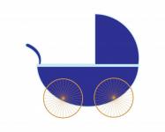Blue Baby Boy Stroller