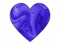 Blue Swirl Heart 1