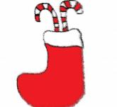 Christmas Party Candy Stocking Art