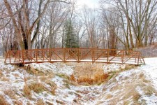 Footbridge In Winter